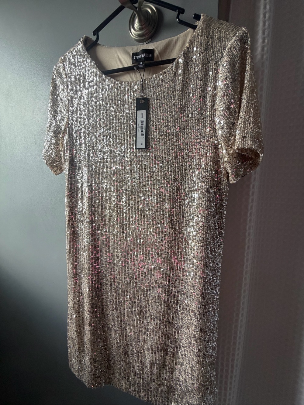 Steve Madden Sequined Shirt Dress